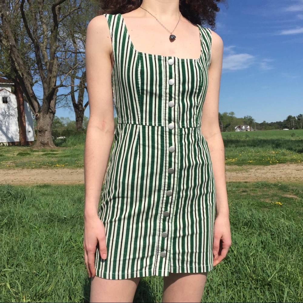 Urban Outfitters Striped Corduroy Dress